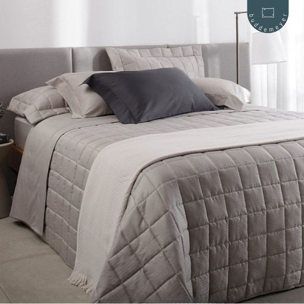 Jogo de Cama Queen Cetim 300 Fios Buddemeyer Damask Stripes 100% Algodão