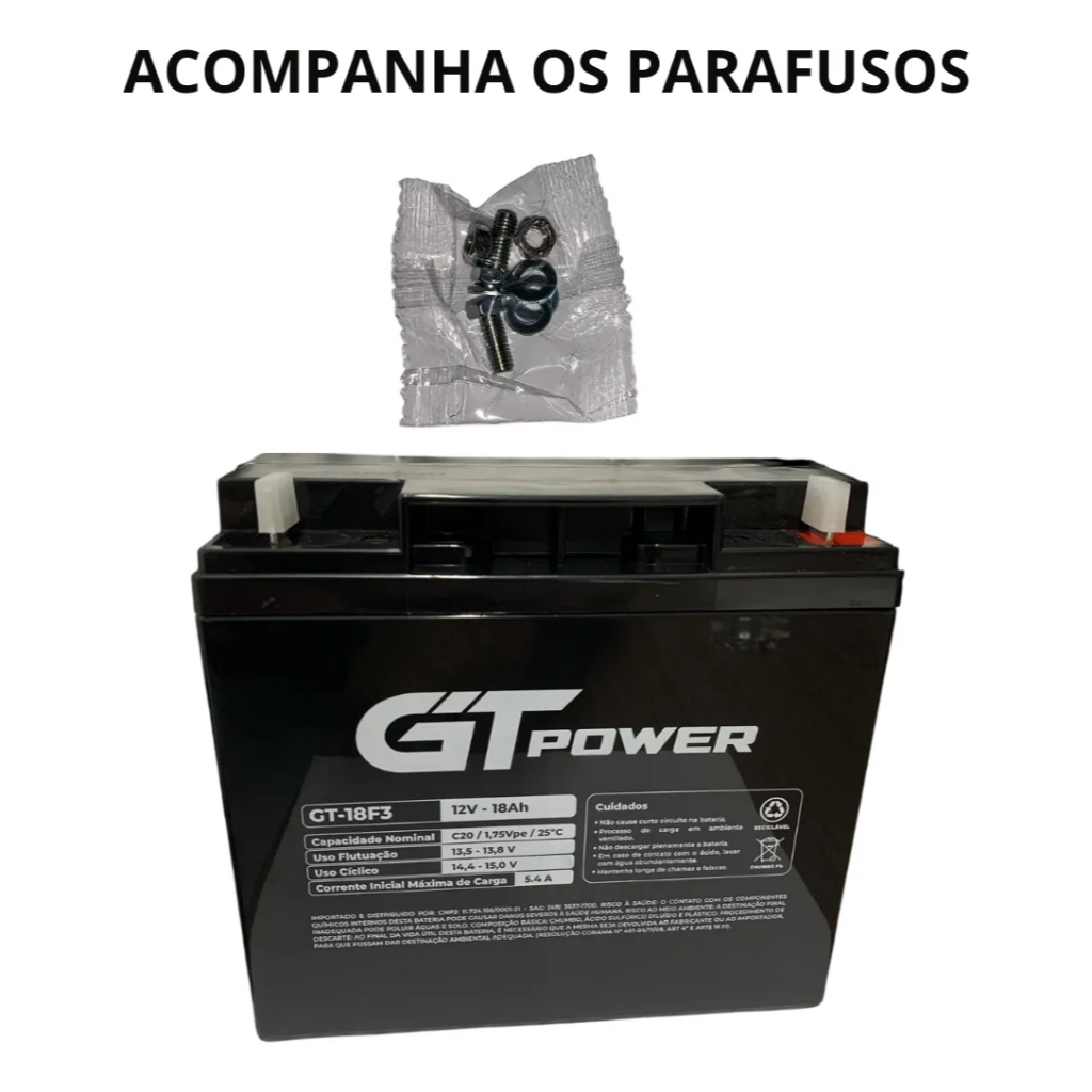 Bateria Selada 12v 18ah Gtpower Jetski, Aviação,bike,nobreak · foto 2