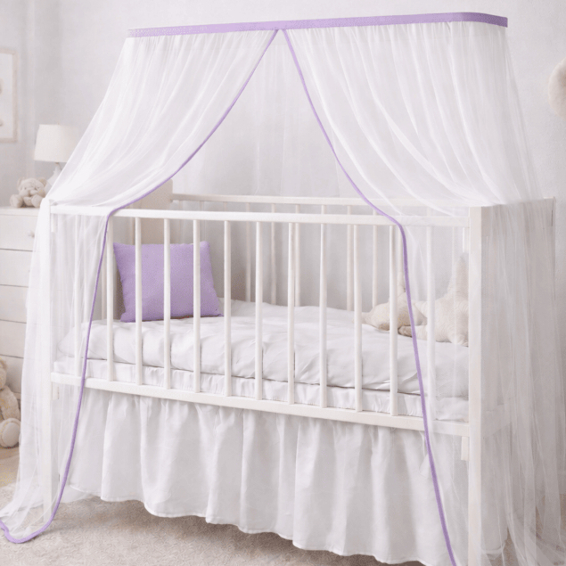 Mosquiteiro De Berço Americano 1 MOSQUITEIRO em tule BRANCO COM ACABAMENTO EM VIÉS em Oferta na Shopee