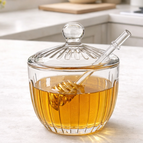 Meleira de Cristal Com Pegador 240ml Wincy Decorativa