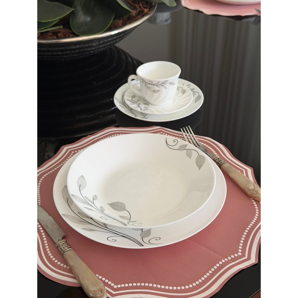 Aparelho de Jantar e Chá Essence 20 Peças Cerâmica Completo