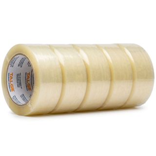 5 Fitas Adesivas Talge Transparente de 48 Metros 48mm x 45m - Total 225 Metros em Oferta na Shopee