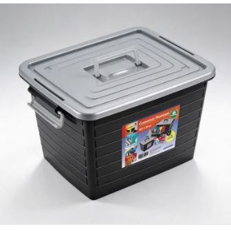Caixa Container Organizador Empilhável 35l C/ Rodas Arqplast