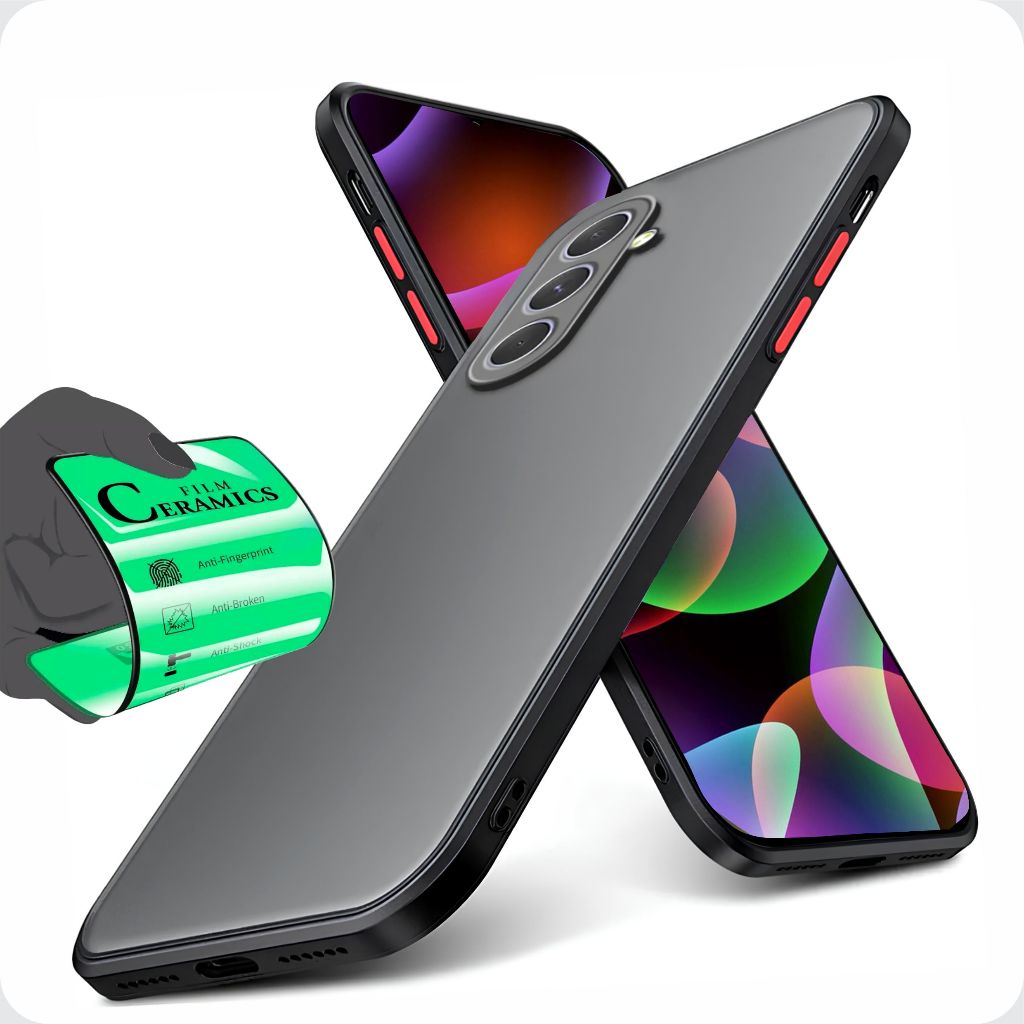 Capa Capinha Translucida Fosca + Película Para Samsung Galaxy A17