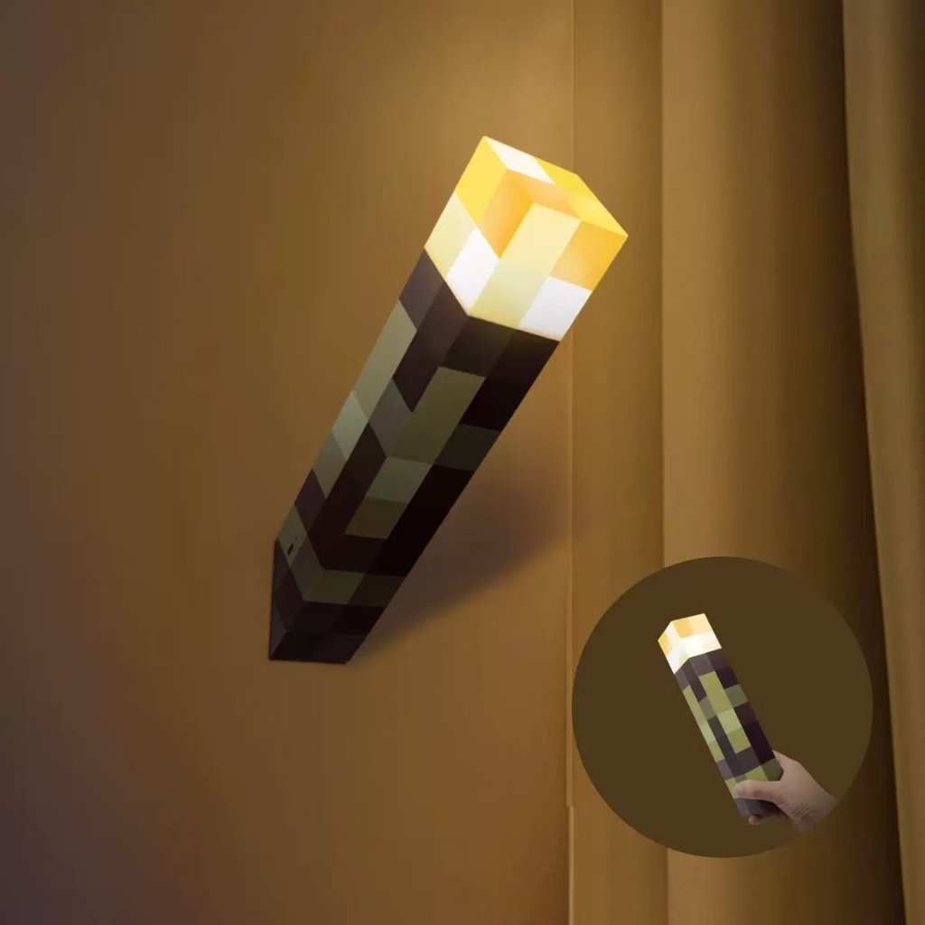 Luminária LED Pixel USB Decorativa Gamer Luz Ambiente Criativa 28cm