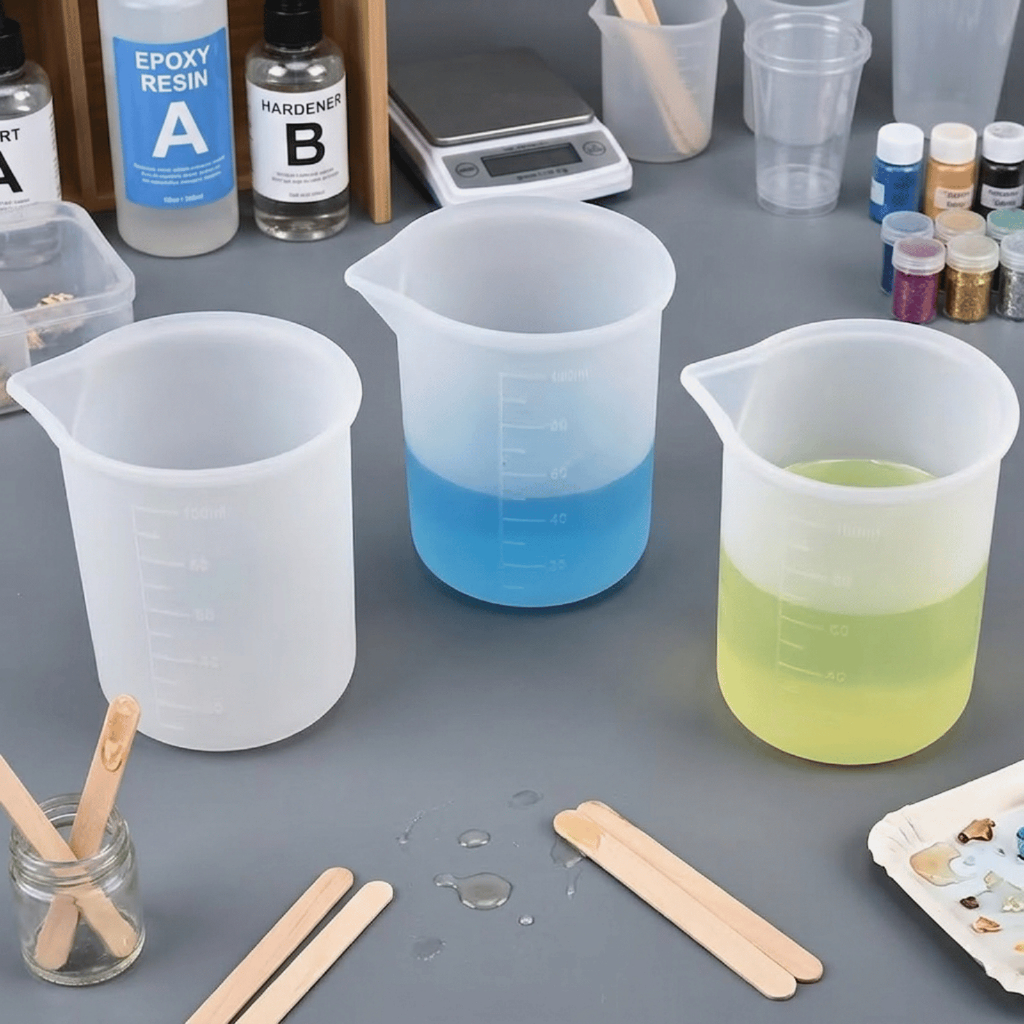 Kit Copo de Silicone Medidor de Resina 100ml em Oferta na Shopee