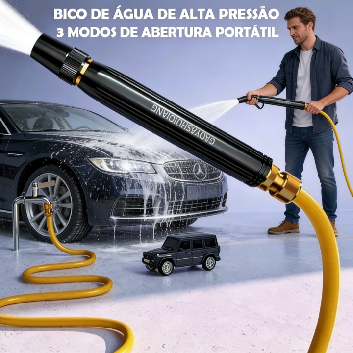 Kit 3 em 1: Bico de Alta Pressão para Mangueira + Conector T-Top | Compatibilidade e Durabilidade em Oferta na Shopee