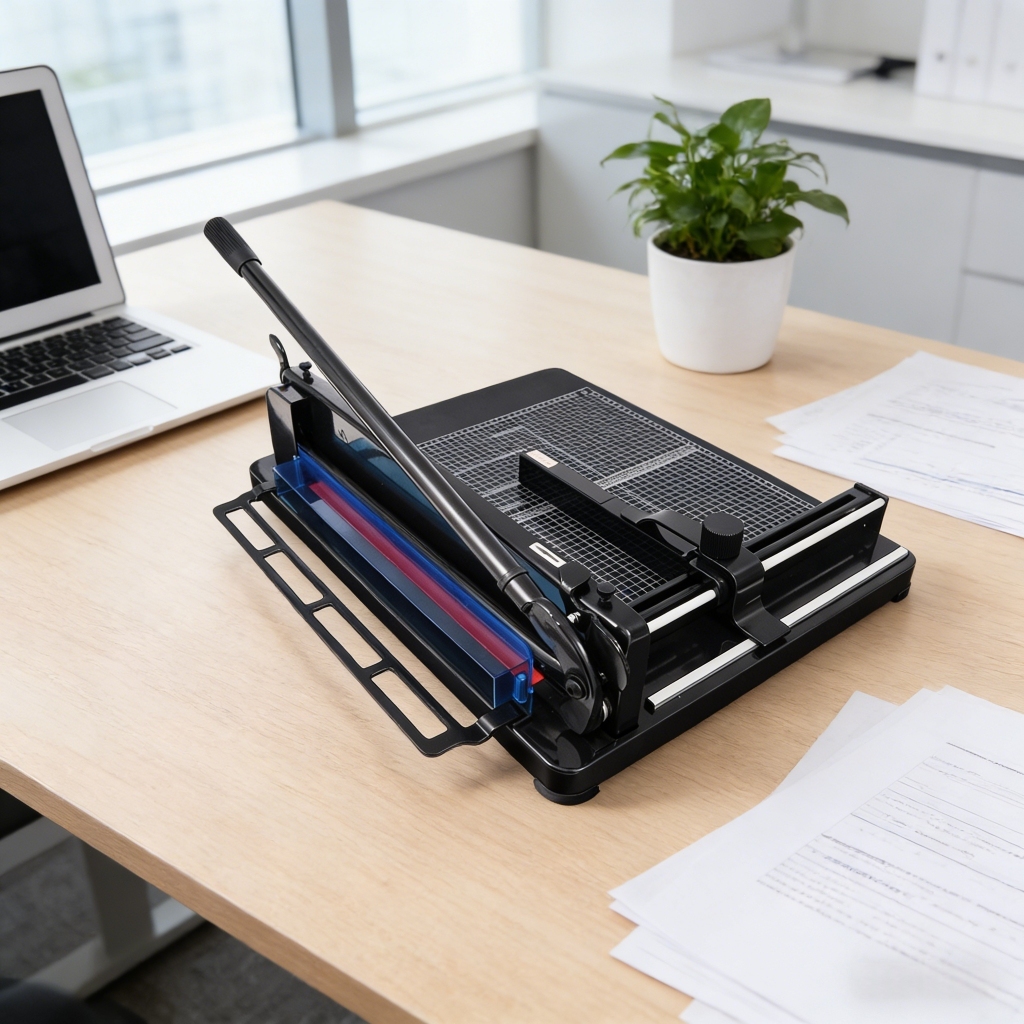 Guilhotina Industrial 400 Folhas Papel A4 Tamanho Grande Escritório Escola Gráfica com Trava-