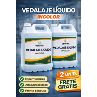 Kit 2 Vedalaje 5L VBrasil Impermeabilizante Incolor Proteção Total Contra Infiltração - Lajes Paredes Pisos Telhados em Oferta na Shopee
