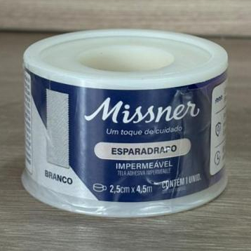 Esparadrapo Impermeável Branco 2,5cm x 4,5m – Missner