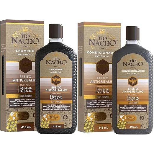 Kit Tío Nacho Shampoo & Condicionador Antigrisalho 415ml em Oferta na Shopee