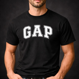 Camiseta Masculina Estampada GAP Streetwear Básica Premium Confortável Slim Casual Temos Plus Size
