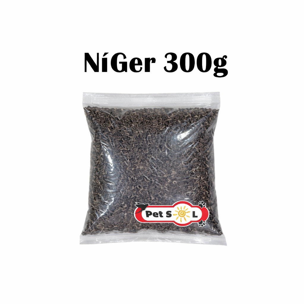 Semente Níger Premium para Pássaros – Canário, Curió, Coleiro e Pintassilgo  Energia e Canto Forte 300gr a Granel