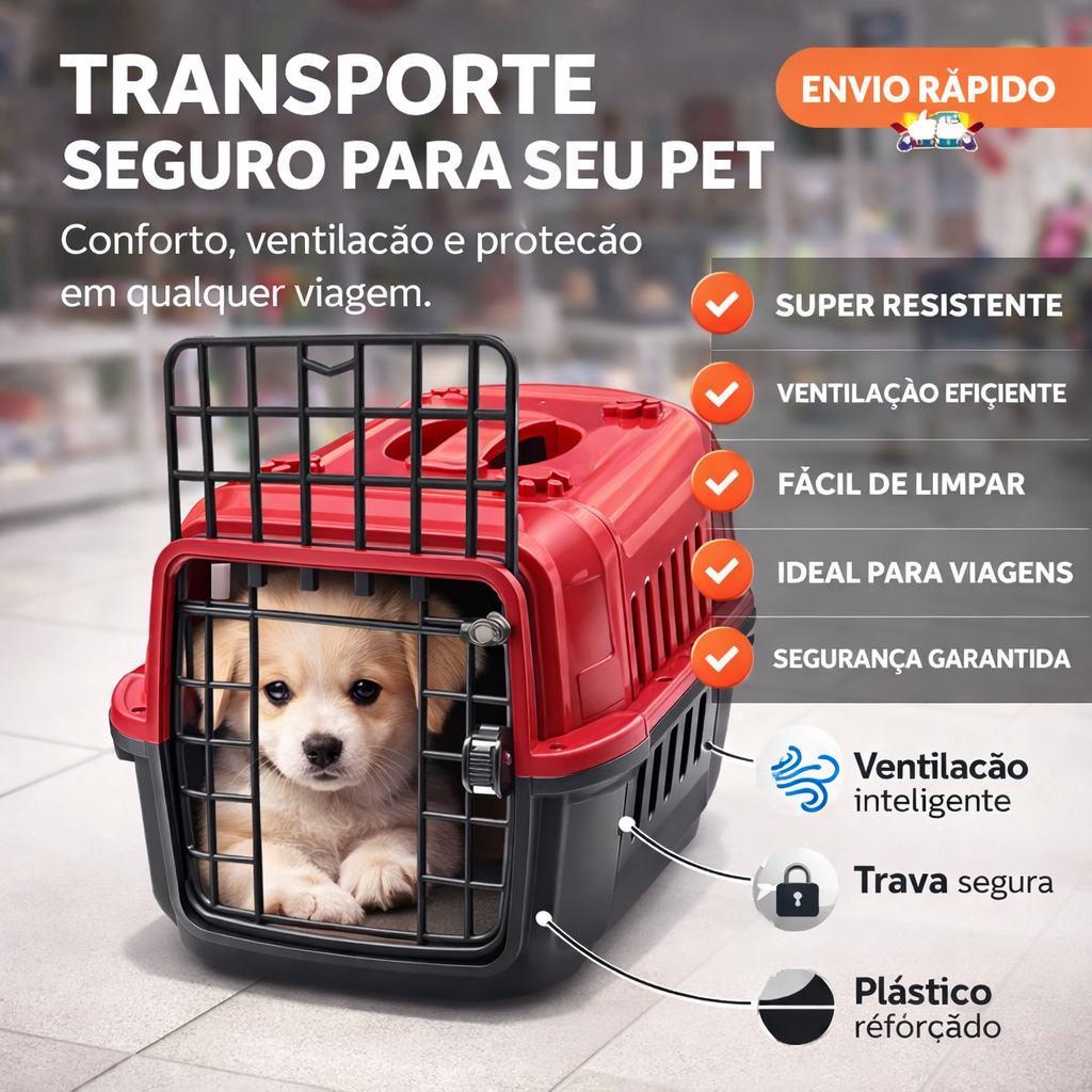 Caixa Transporte Pequeno Médio Grande gato cachorro N1 N2 N3