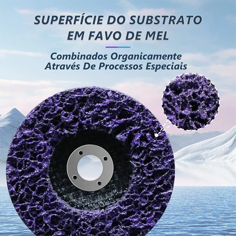 Kit 5 Discos de Limpeza Flap 115mm para Remover Tintas — foto 2