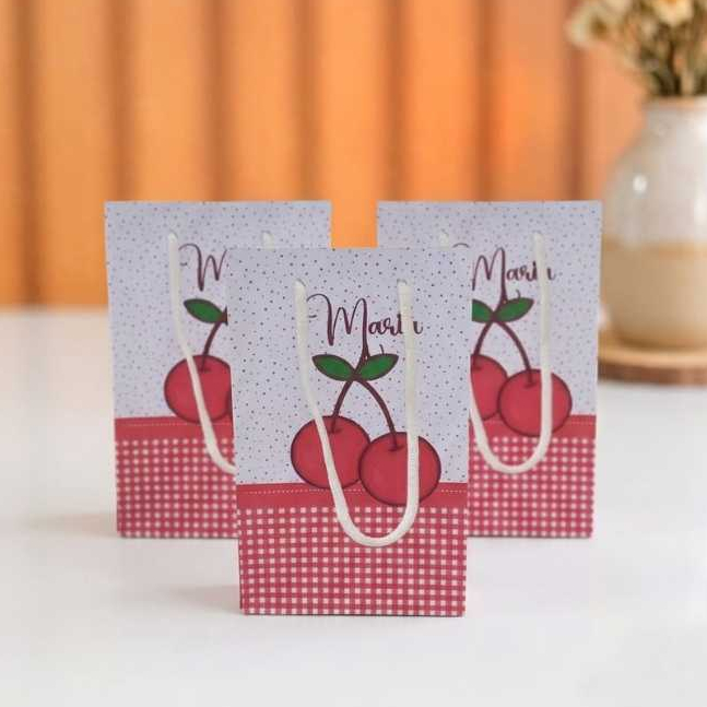 Sacolinha P Cereja/Cerejinha Personalizados /Lembrancinha de Festa /Aniversário