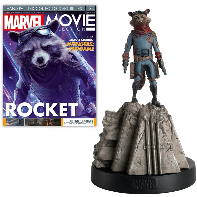 Colecionável Rocket Raccoon Guardiões da Galáxia Eaglemoss Marvel Movie Action Figure