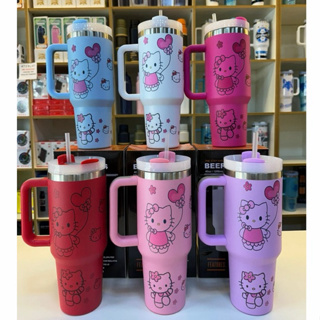 Copo Garrafa Térmico Hello-Kitty-Premium com Alça e Canudo 1200ml em Oferta na Shopee