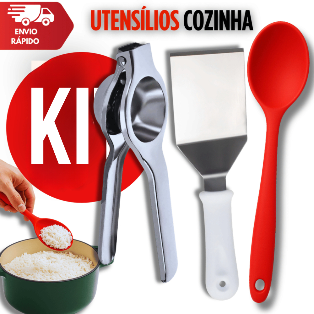 Espátula Curva 3" Colher de SIlicone Espremedor de Limão Casa Cozinha  Premium  Bar