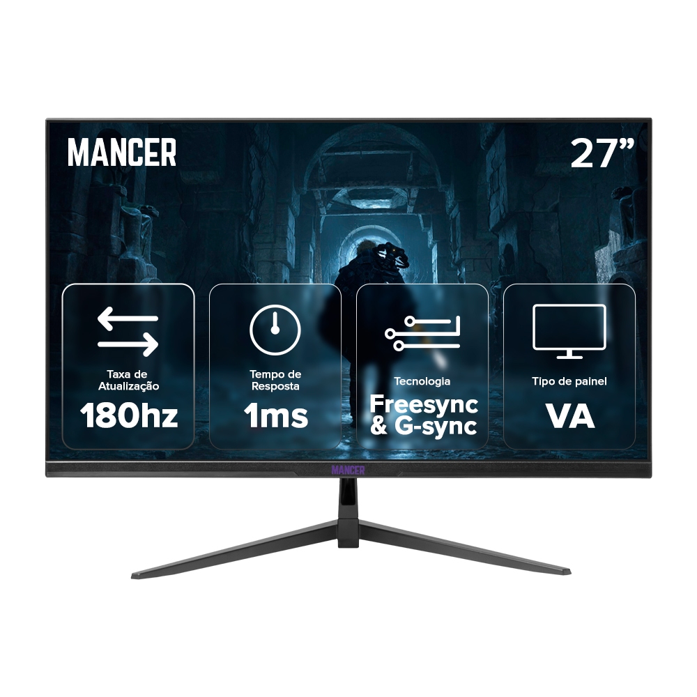Monitor Gamer Mancer Horizon Z2 Pro, 27 Pol, VA, FHD, 1ms, 180Hz, HDMI/DP, MCR-HZ2PRO27-BL3