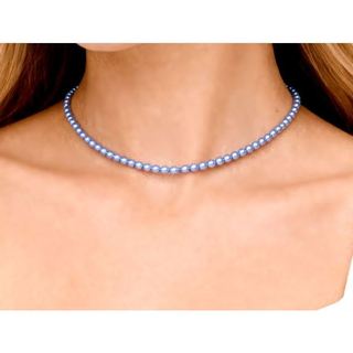 Colar de Perola Azul - Colar de Pérola - Colar de Pérolas Azul (4mm) - Feminino / Masculino