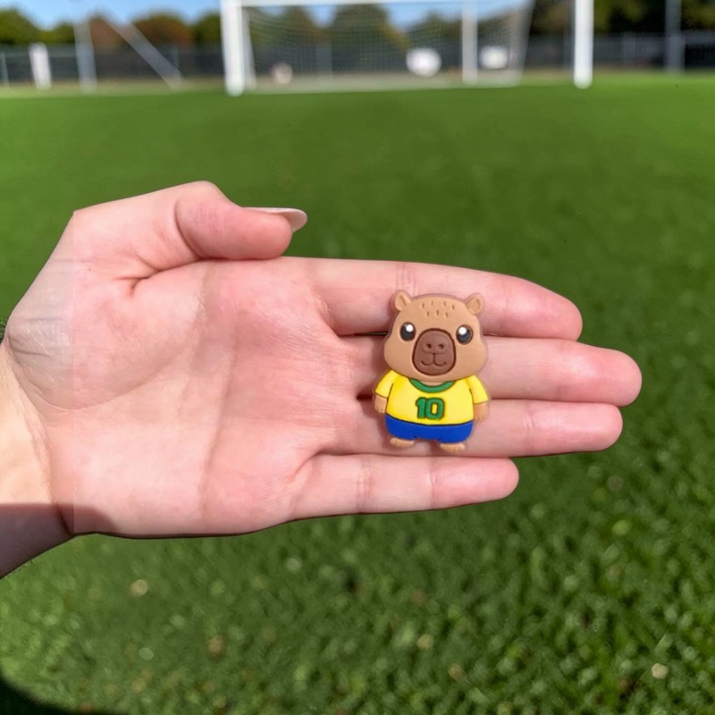 10 Aplique Emborrachado Brasil Seleção Brasileira Capivara Camisa 10 Para Artesanato