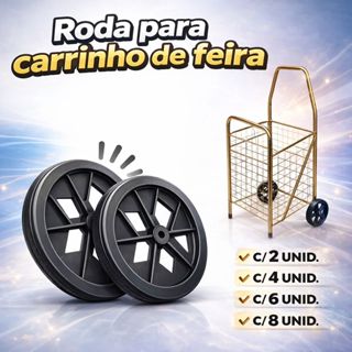 Roda para Carrinho de Feira Reforçada | Peça de Reposição | Alta Durabilidade em Oferta na Shopee