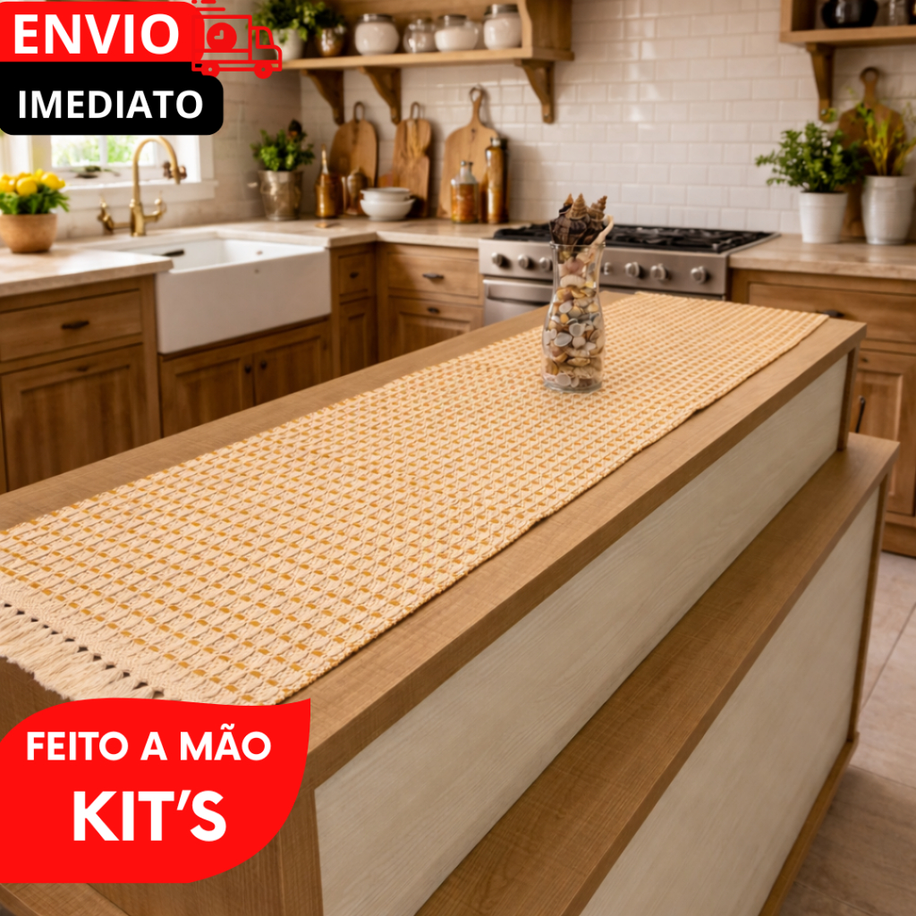 CONJUNTO CAMINHO DE MESA DECORATIVO MOSTARDA CAMINHO MESA ELEGANTE  APARADOR MESA DE JANTAR PROTEÇÃO