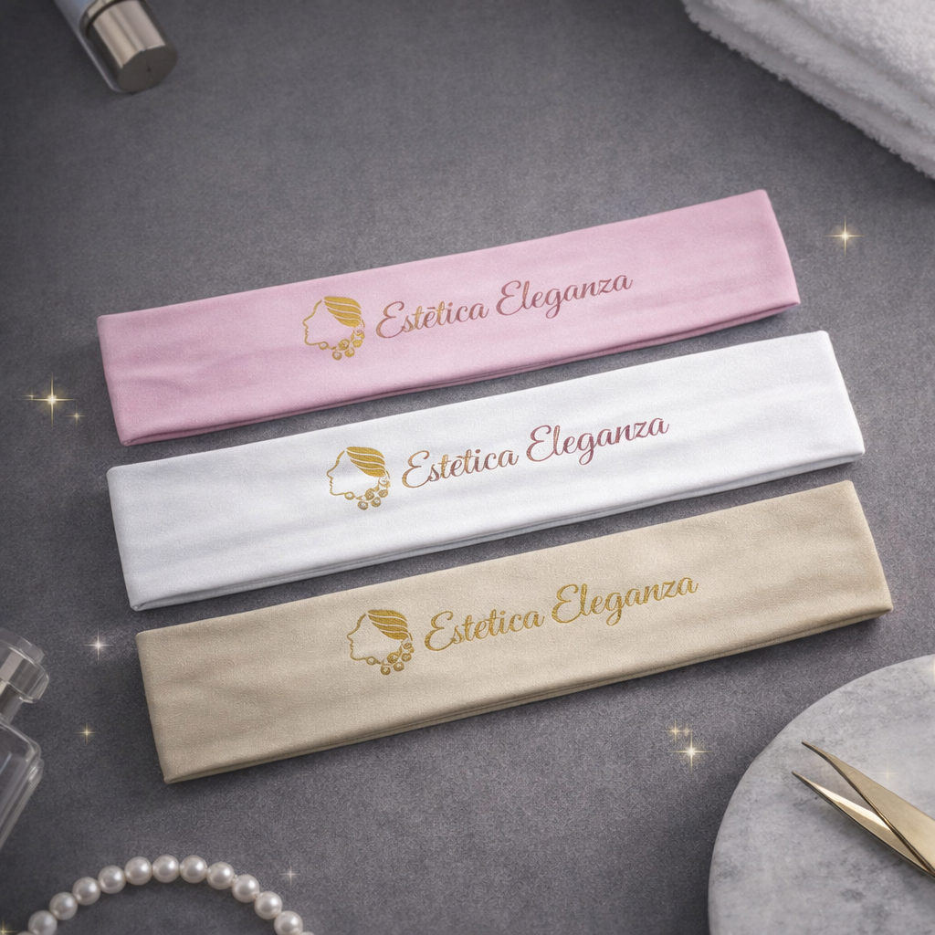 Kit 3 Faixas De Cabelo Personalizadas sublimação Para Estética, Salão de beleza, clínica  etc