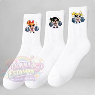 Meia Esportiva Feminina Academia Confortável Algodão 34 ao 40 em Oferta na Shopee