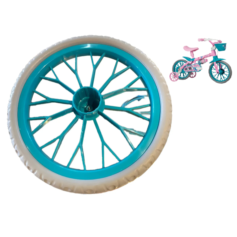Roda Bicicleta Aro 12'' Nathor Bike Infantil Charm Dianteira Traseira Pneu Rodinha Azul Cinza