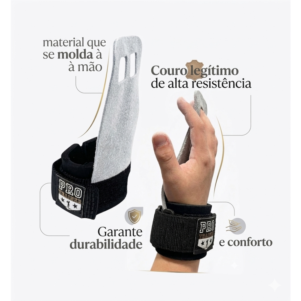 Protetor De Palmas Grip 2 Furos Para Ginástica Infantil Conforto Anatômico — imagem 2 de 2