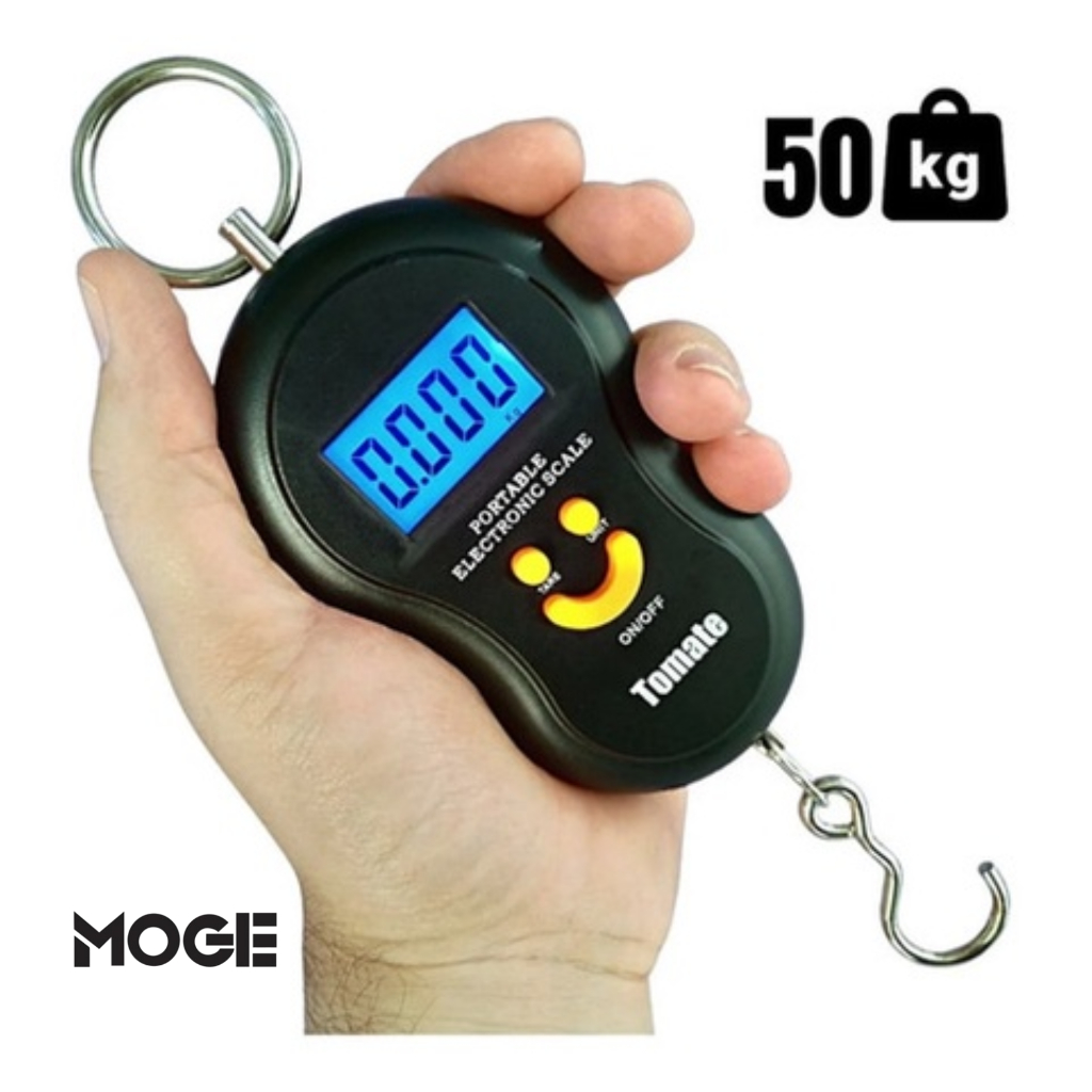Balança Digital de Gancho Portátil até 50kg | Alta Precisão | LCD Iluminado