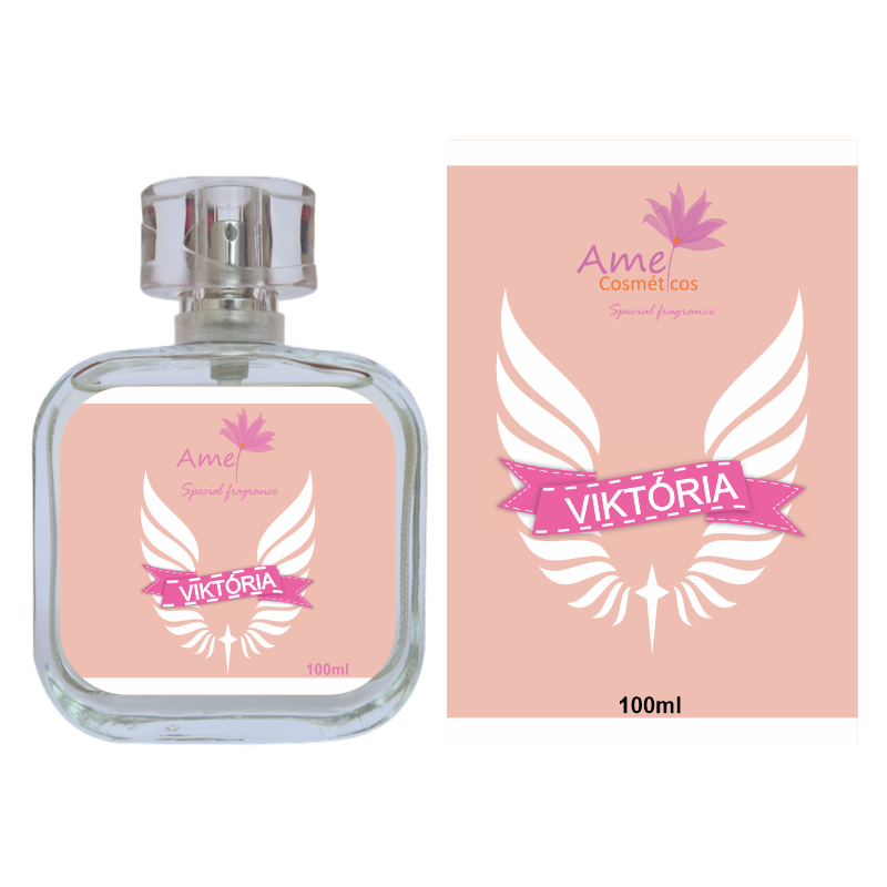 Perfume Viktória Feminino Amei Cosméticos Alta Fixação 33% de Essência Importada Parfum