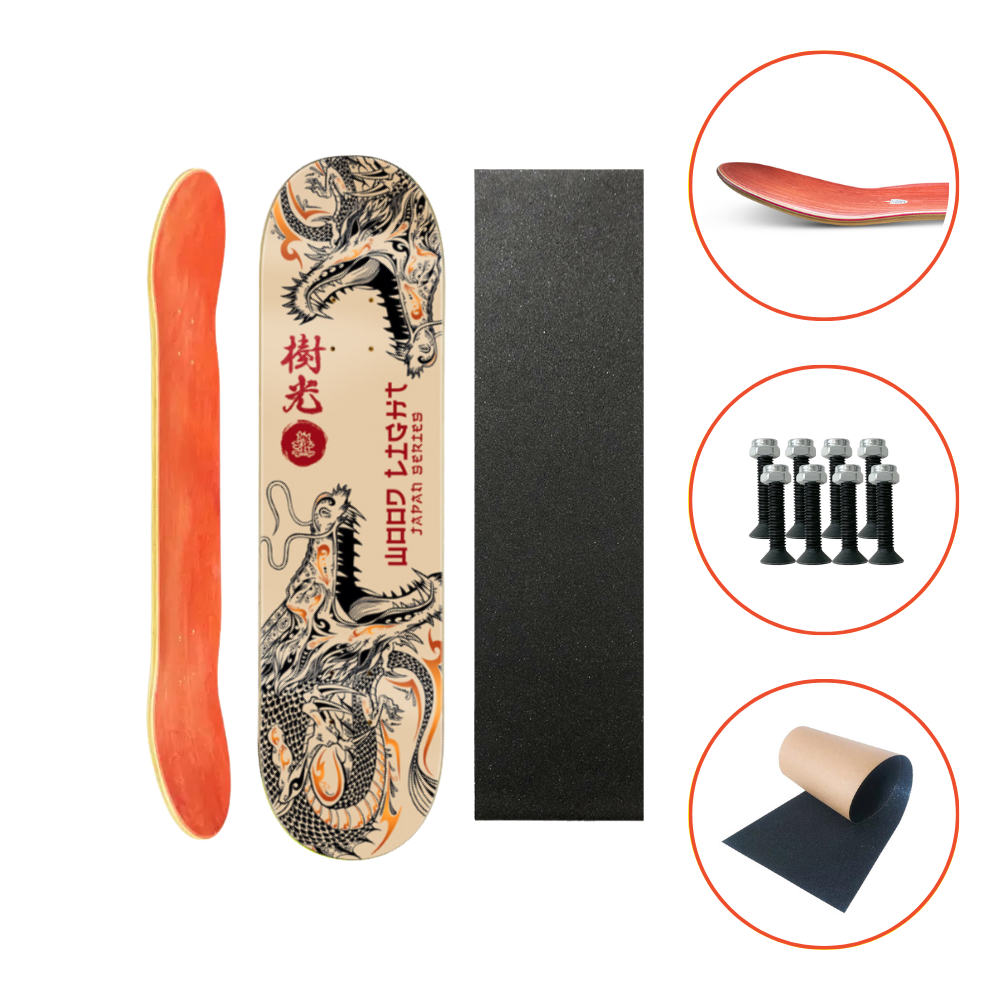 Kit Shape Marfim Japan Ryu + Lixa Emborrachada + Parafusos | Wood Light