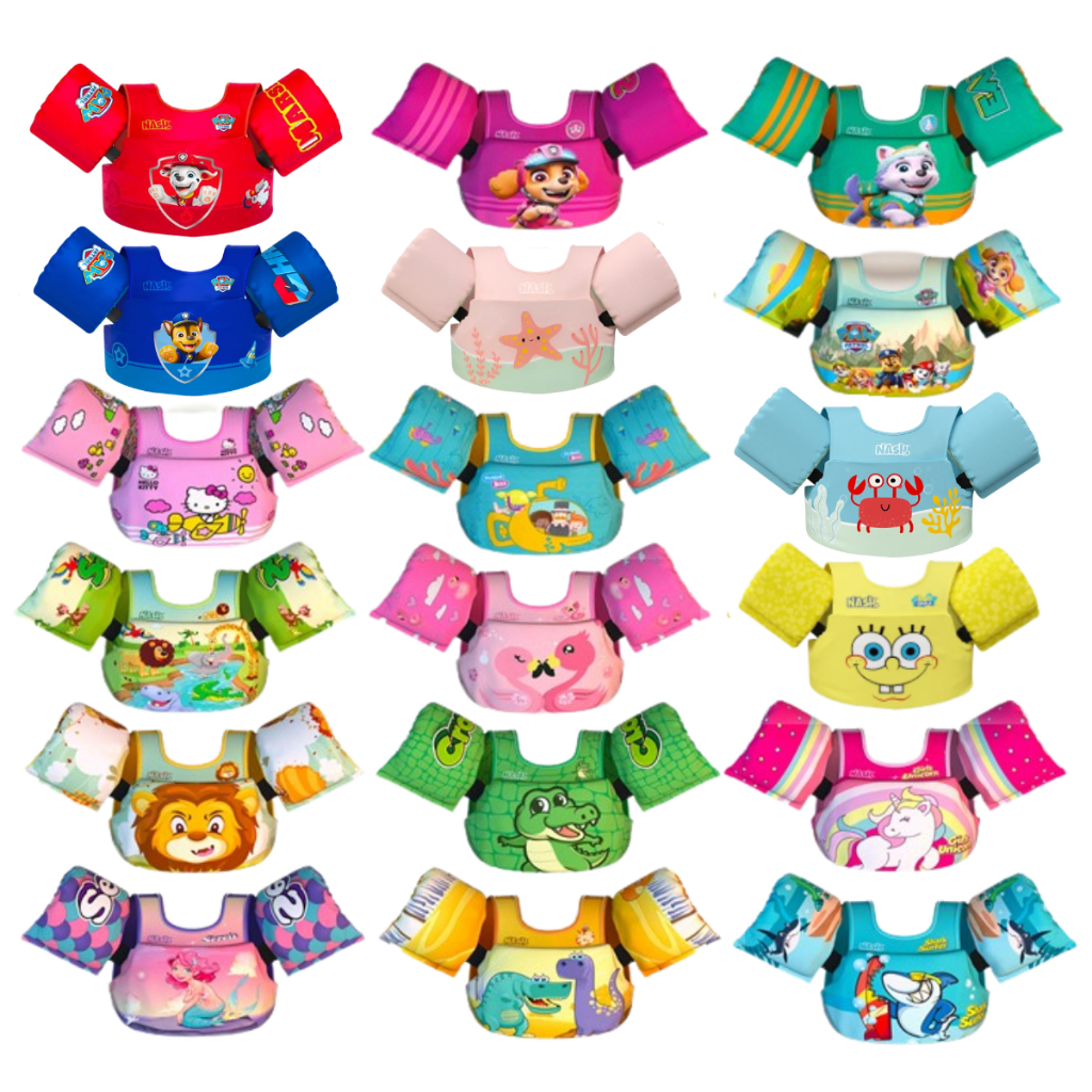 Boia Infantil Colete Salva Vidas Chase Skye Marshal Rubble Patrulha Canina Bob Esponja 25kg