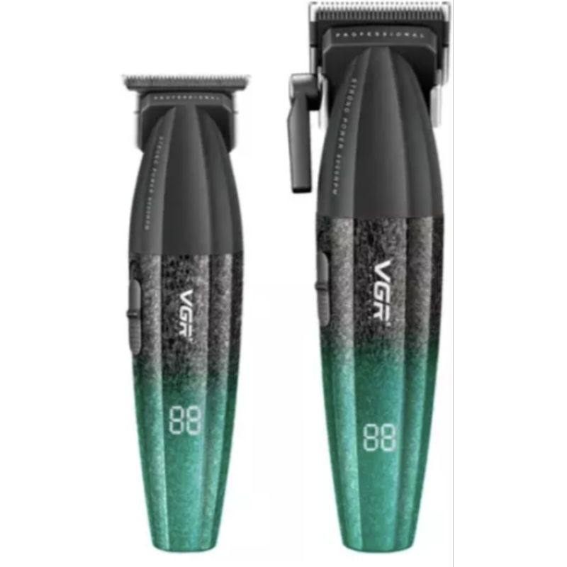 Combo Maquinas Profissional VGR 640 Corte + Acabamento + BRINDE 100un Gola Higienica ou Borrifador ou Pente