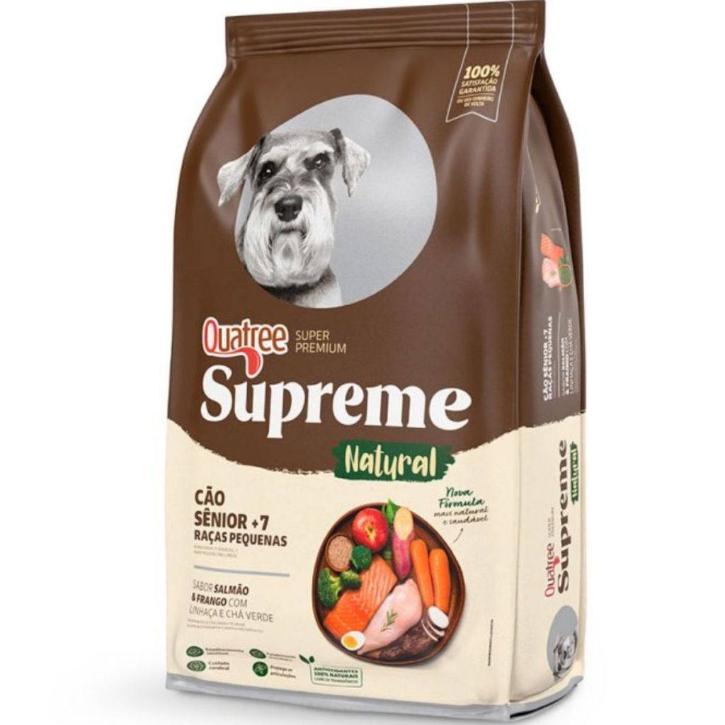 Ração Quatree Supreme Senior +7 Cães Raças Pequenas 1kg