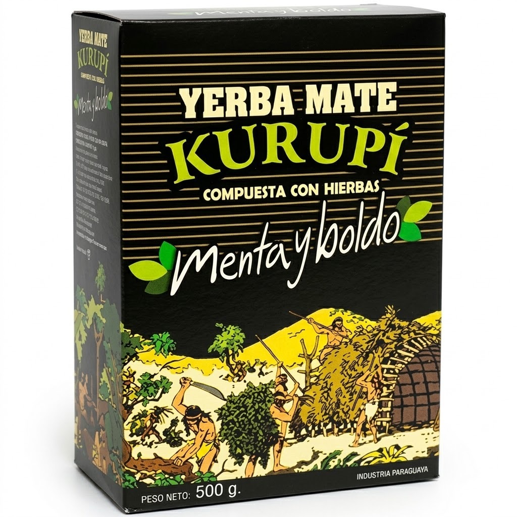 Erva Mate Tereré Com Menta e Boldo Kurupi De 500g