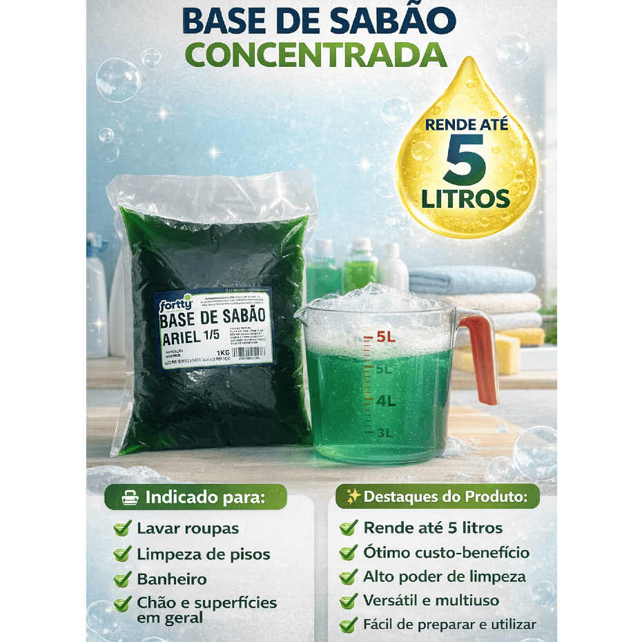 Sabão Líquido Concentrado 5l – Tipo Ariel Verde, Omo Azul | Multiuso Limpeza Geral — R$ 23,60 em Shopee