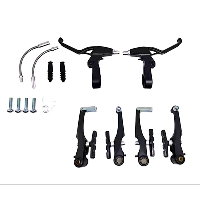 FREIO V-BRAKE ALUMÍNIO + MANETE DE ALUMÍNIO