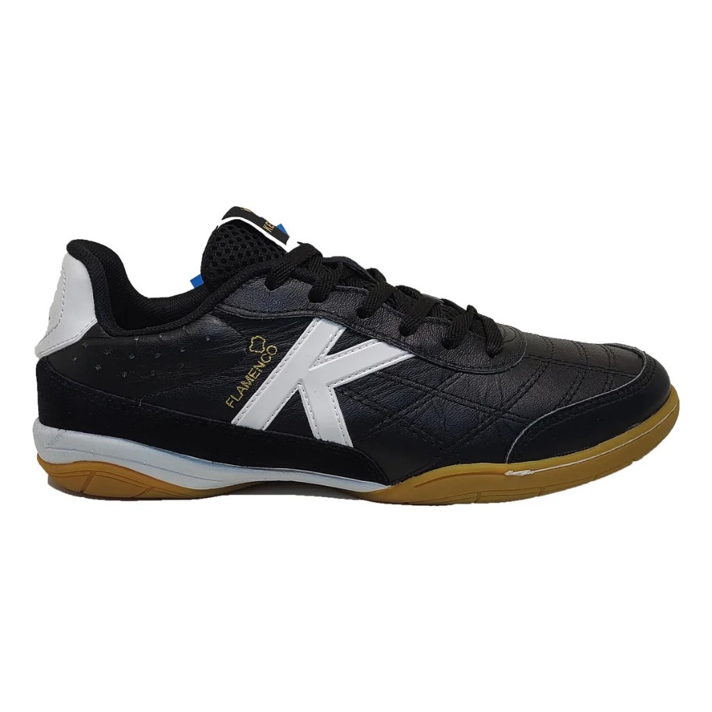 Chuteira Futsal Kelme Flamenco couro Amortecedor Reforçada
