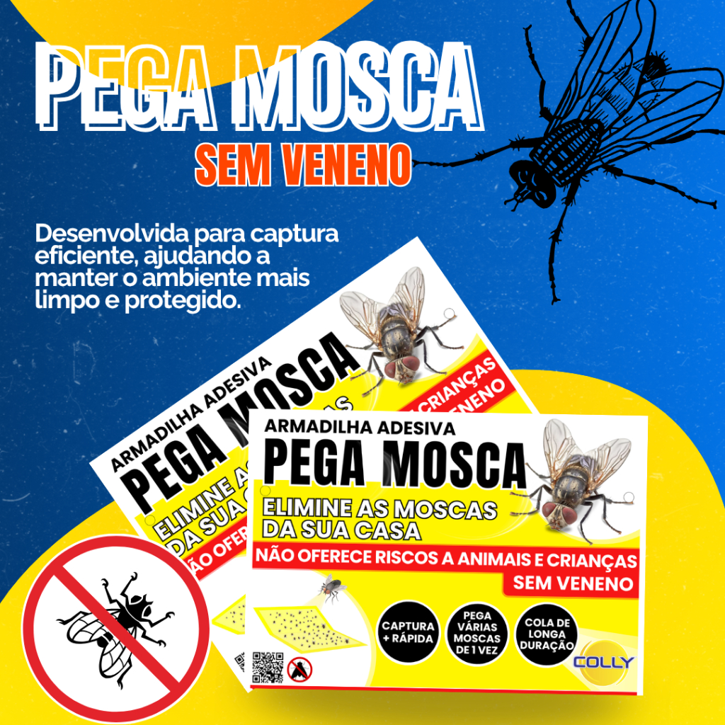 Solução Adesiva para Mosca - Kit 3un Cola Adesiva Fácil de Papel Colly