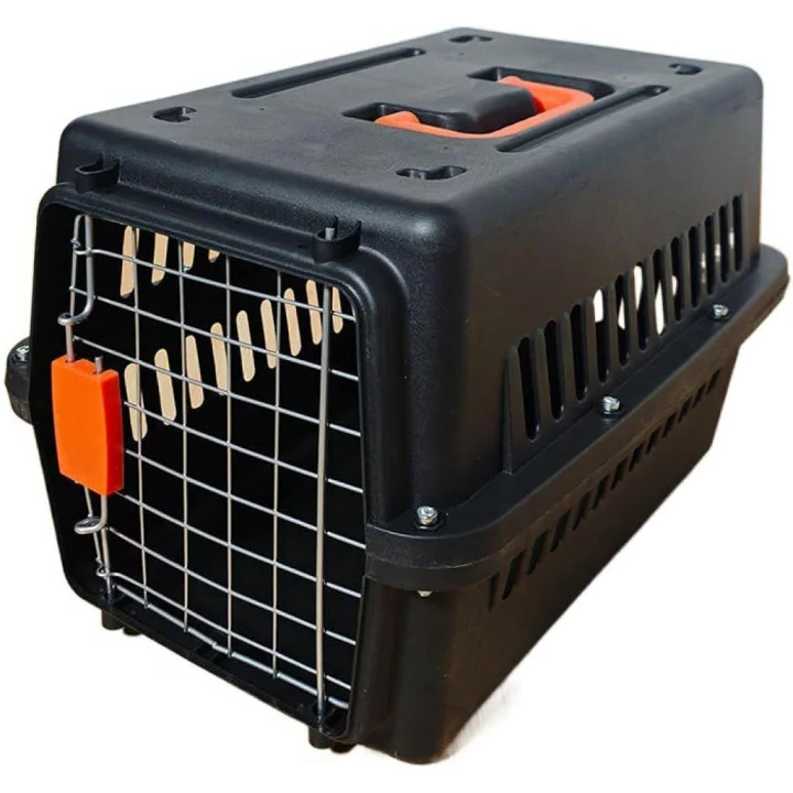 Caixa de Transporte para Cães e Gatos Porta de Ferro Tamanho Média Nº2  - Alça Facilitadora