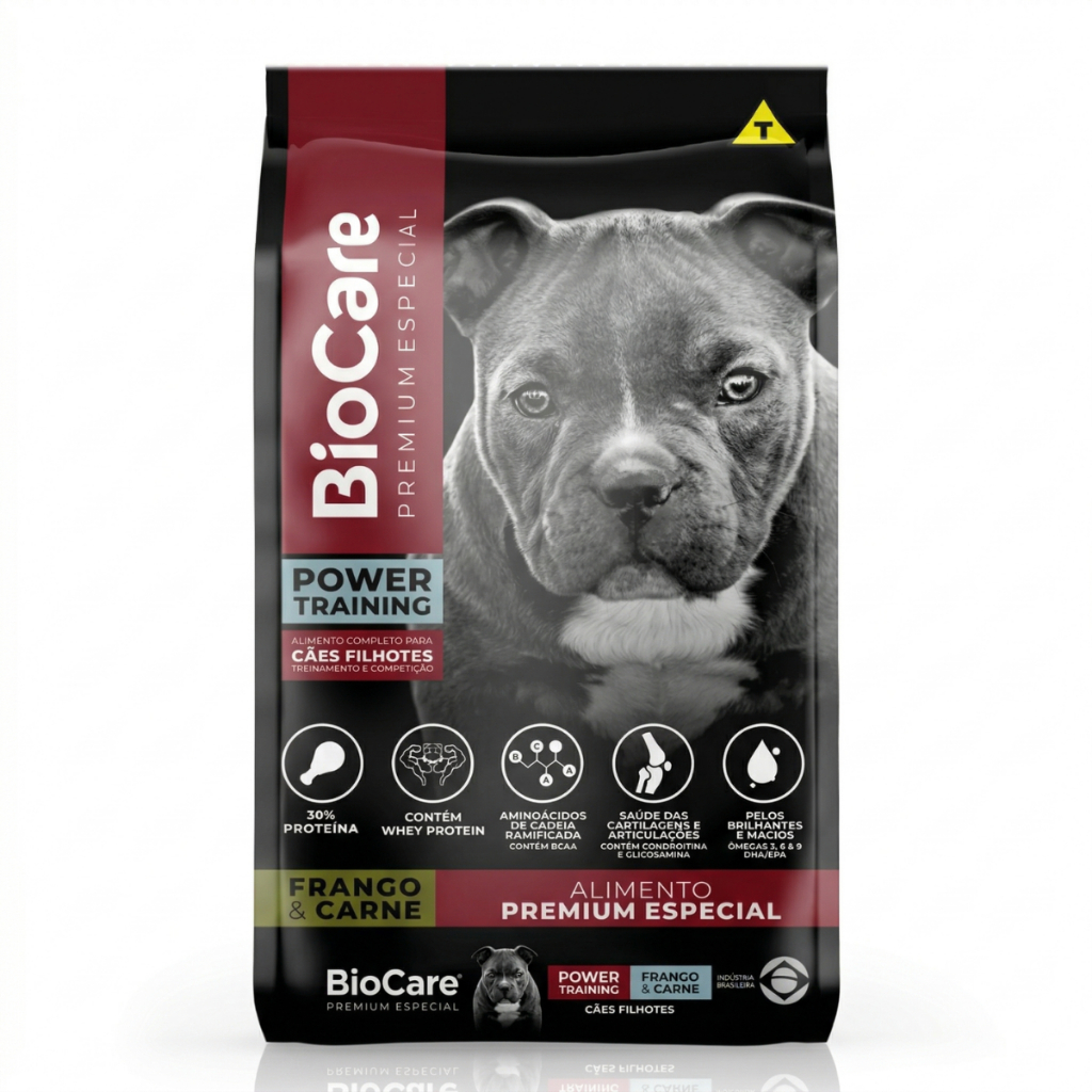 Ração Biocare Power Training Filhotes Frango E Carne 15kg