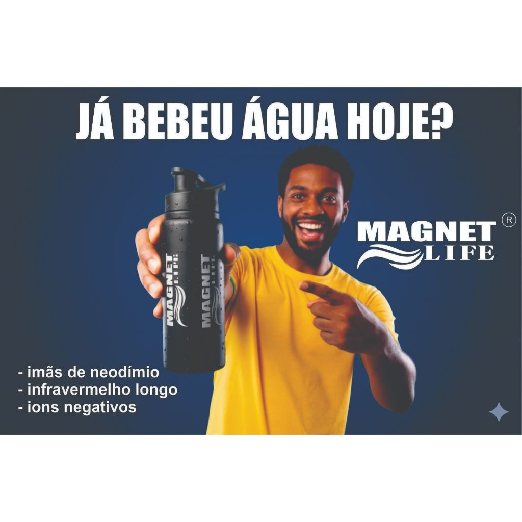 Magnetizador mineralizador para água MAGNETPHOTON  com imãs de neodímio e infravermelho longo AGUA MAGNETIZADA