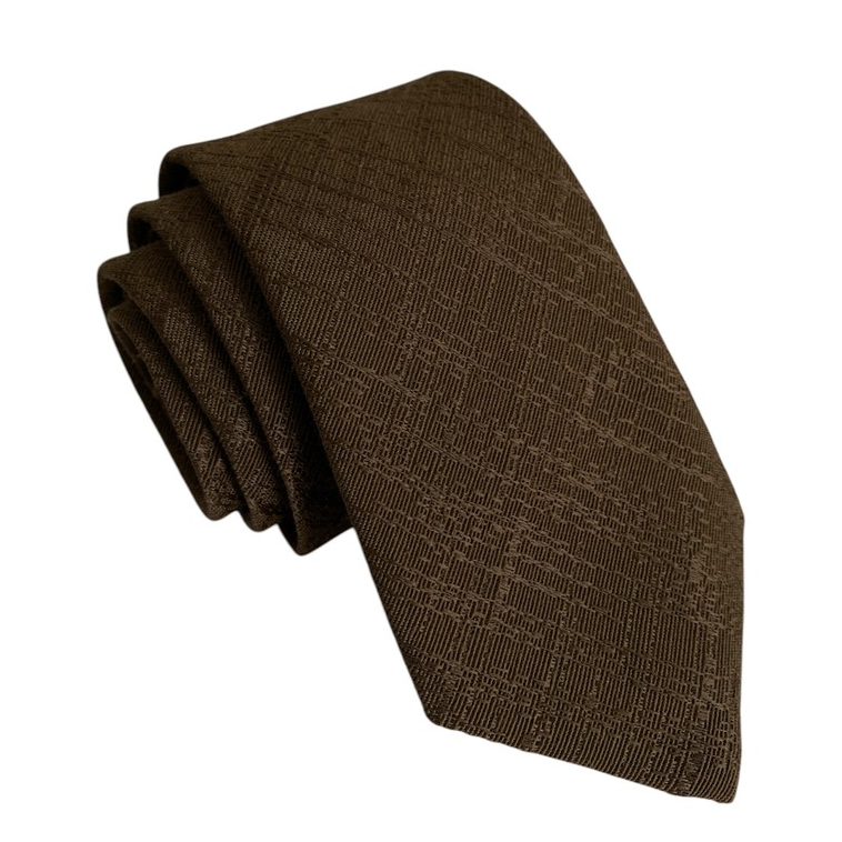 Gravata Masculina Marrom Luxo Premium Social Trabalhada Social Para Padrinhos de Casamento e Noivo