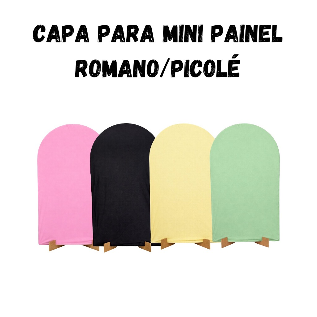 Capa Mini Painel Romano Picolé 50 x 28 Cores Lisas Kit