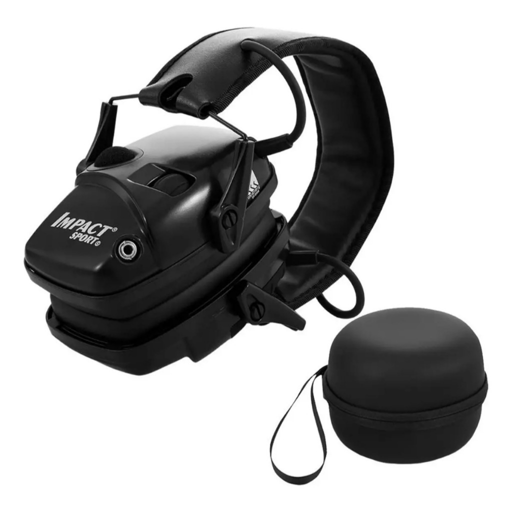 Kit Abafador Auricular Eletrônico Para Tiro Esportivo Estojo