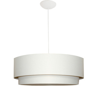 Pendente Lustre Moderno Duplo 45cm – Sala de Jantar, Cozinha e Quarto – Design Redondo Clean